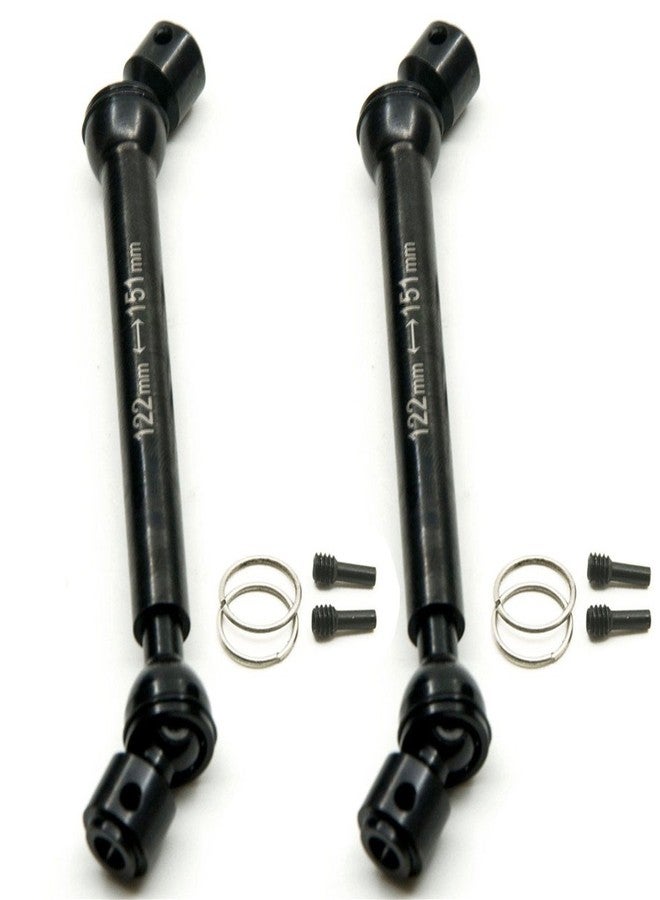 QUE-T 2 Pcs Steel 122-151mm Drive Shafts for 1/10 Axial Wraith/SCX10/Dingo/D90 RC Crawler Car (122MM-151MM) - Image 2